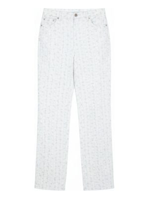 pantalones rectos estampados · blanco con estampado