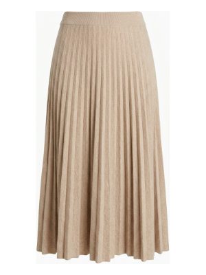 pleated midi skirt