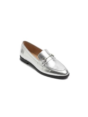 metallic loafers