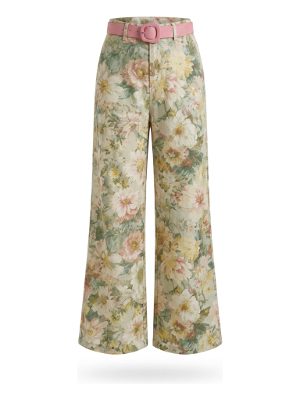 pantalón ancho con estampado floral · multicolor