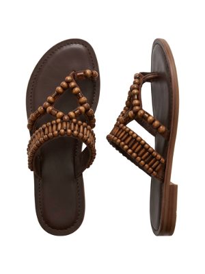flat beaded sandals