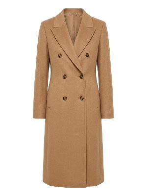 camel long wool coat