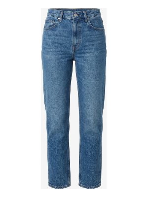 blue straight jeans