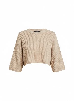 Cropped knit sweater