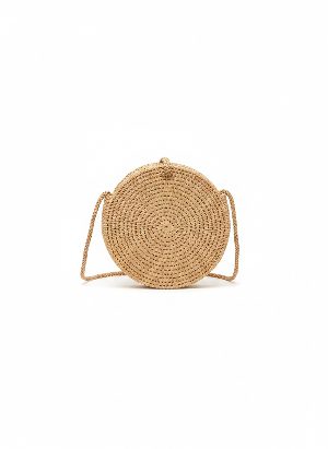 round straw bag