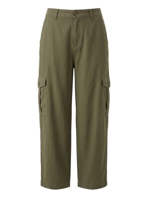 pantalones cargo anchos · verde oliva