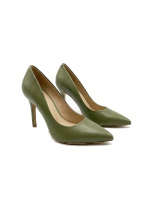 zapatos de tacón alto en punta · verde oliva