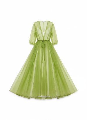 sobrecapa larga de organza