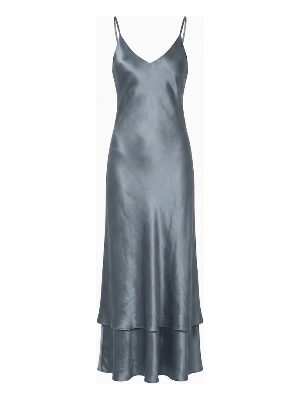 satin maxi dress