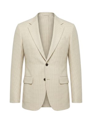 americana de cuadros · blanco