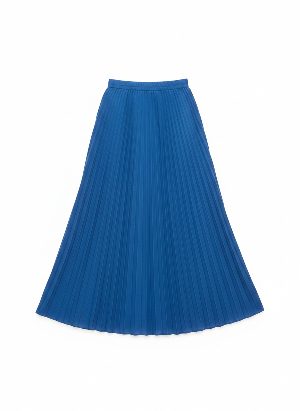 pleated midi skirt
