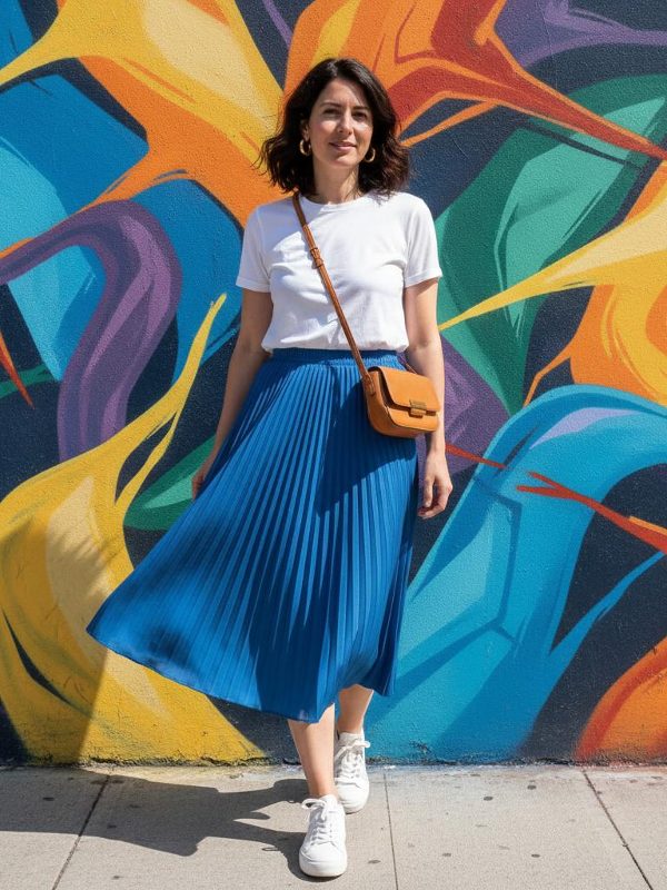Cerulean Blue: The Midi Skirt Brightening Your Spring