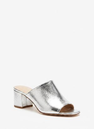 metallic mules