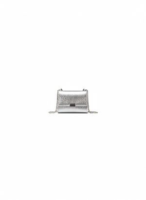 bolso de mano pequeño plateado