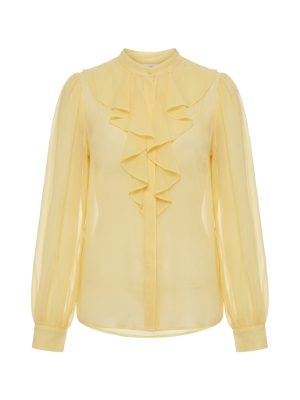 blusa de gasa con volantes