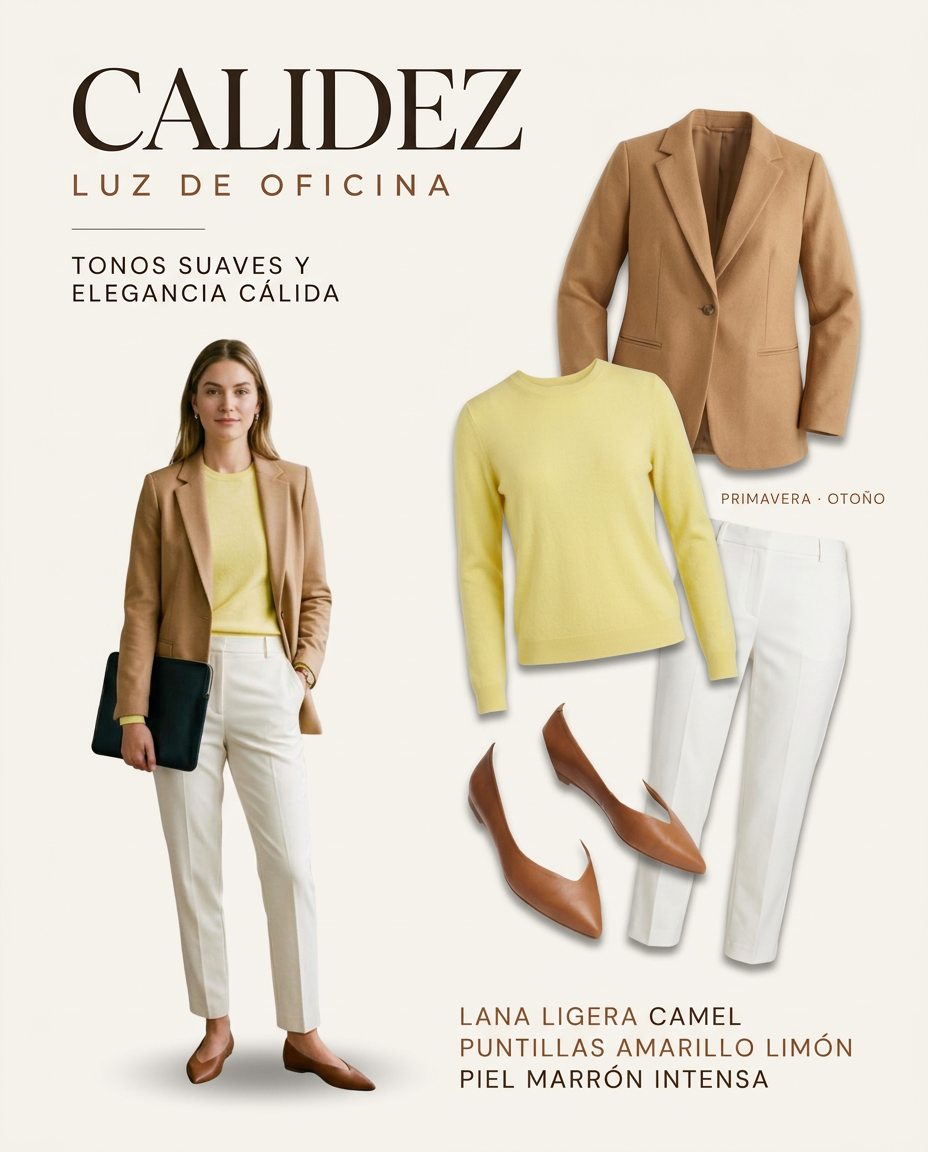 Blazer camel de oficina para triunfar esta temporada