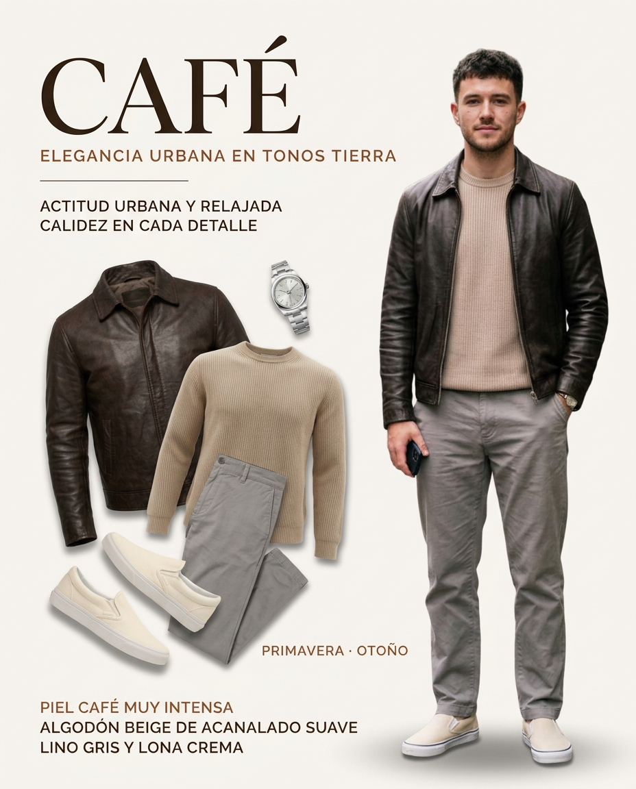 Cazadora de cuero marrón oscuro para un estilo urbano