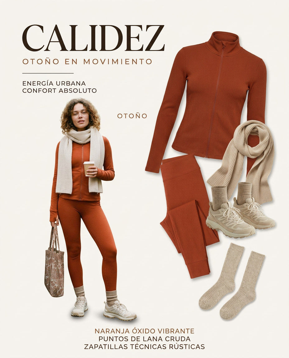 Chaqueta deportiva terracota para tus días de otoño más dinámicos
